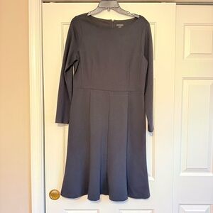 Ann Taylor Women’s Dress Black Fit & Flare Long Sleeve 10